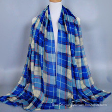 Goods on stock classic plaid cotton voile model hijab